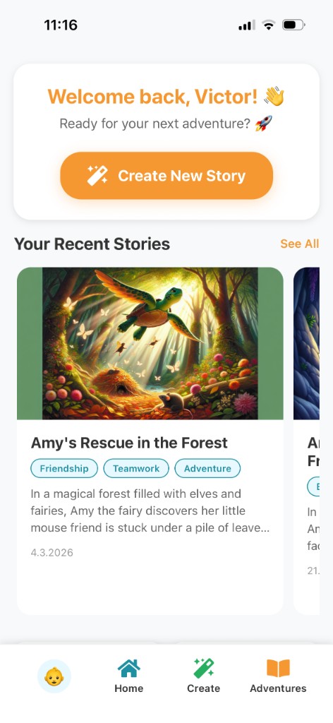 StoryQuest Your Adventures — saved stories